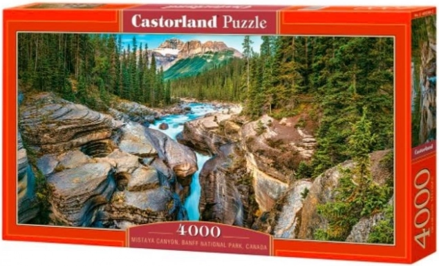 Sestavljanka 4000 koščkov Mistaya Canyon, Narodni park Banff, Kanada