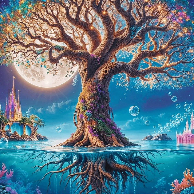 TREFL Puzzle Premium Plus Čas za čaj: Čarobno drevo 500 kosov