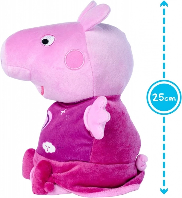 Peppa Pig 2v1 plišasti uspavanka, igranje + svetloba, roza, 25 cm