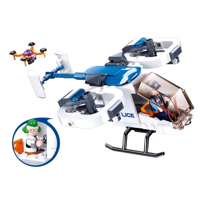 Sluban Policija M38-B0823 Policijski helikopter z dronom za prevoz zapornikov