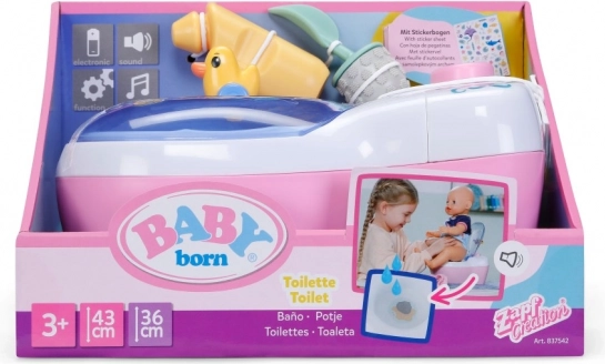BABY born interaktivno otroško stranišče z zvoki in vodnim presenečenjem