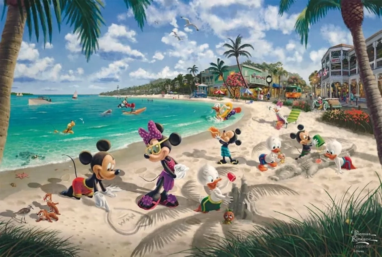 Sestavljanka Mickey in Minnie: Na Floridi 200 koščkov