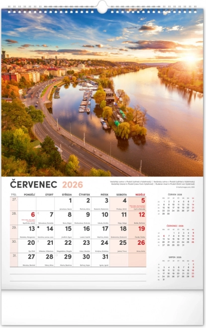Stenski koledar Praga 2026