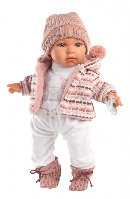 Llorens Baby Julia - realistična punčka z zvoki in mehkim tekstilnim telesom - 42 cm