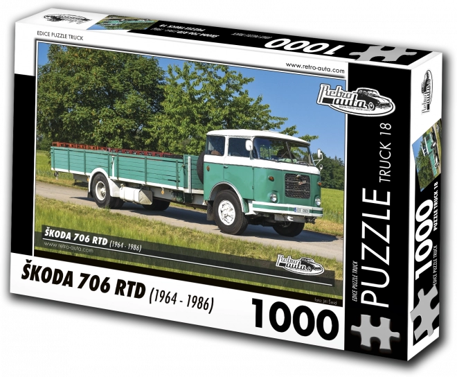 Sestavljanka RETRO-AVTOMOBILI tovornjak ŠKODA 706 RTD (1964–1986) – 1000 koščkov