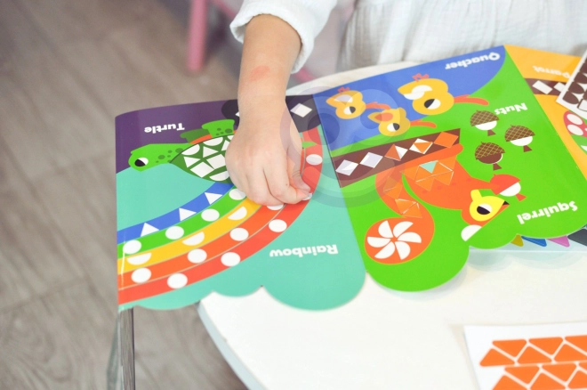 Geometrijske nalepke živali Woopie za kreativno učenje