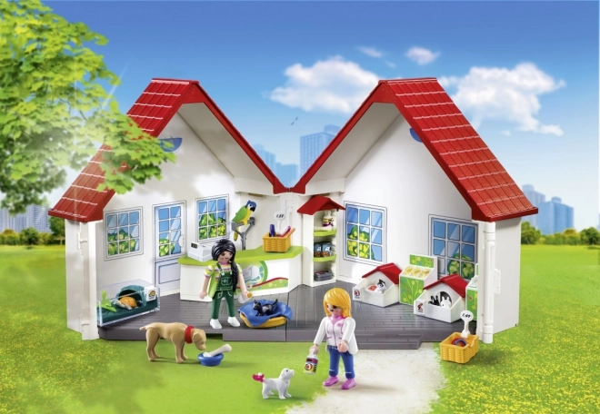 Komplet figuric City Life Prenosna trgovina za živali