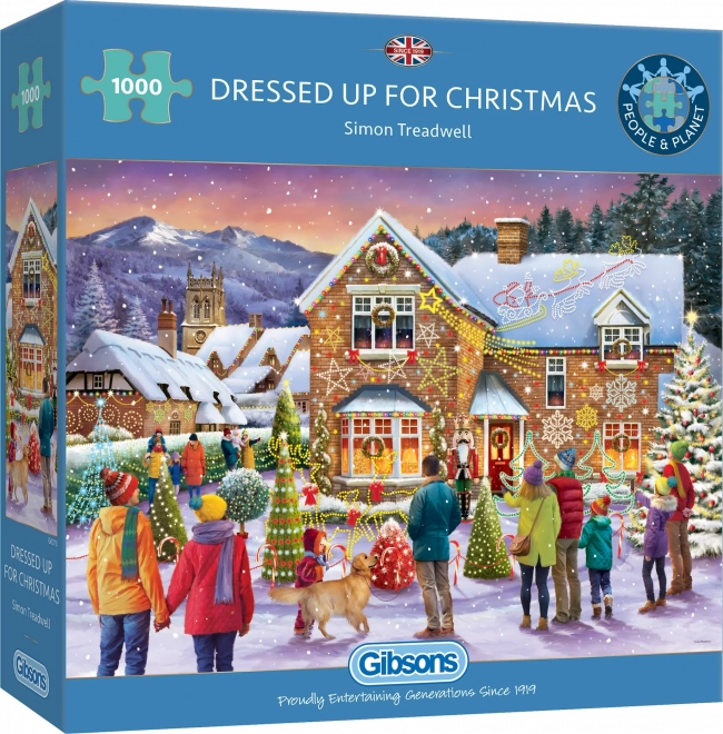 Gibsons puzzle božična okrasitev 1000 koščkov