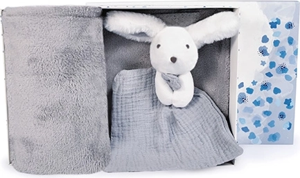 Darilni komplet Happy Doudou zajček in odeja