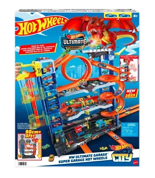 Mega garaža z zmajevim napadom Hot Wheels City