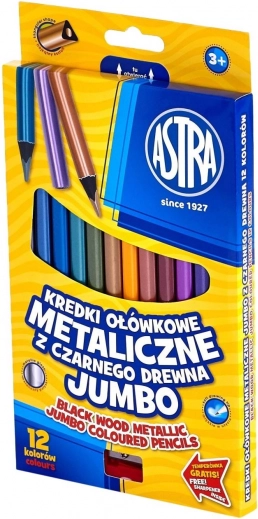 Astra kovinske barvice 12 kos s šilčkom