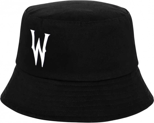 otroški klobuk bucket WEDNESDAY, črn