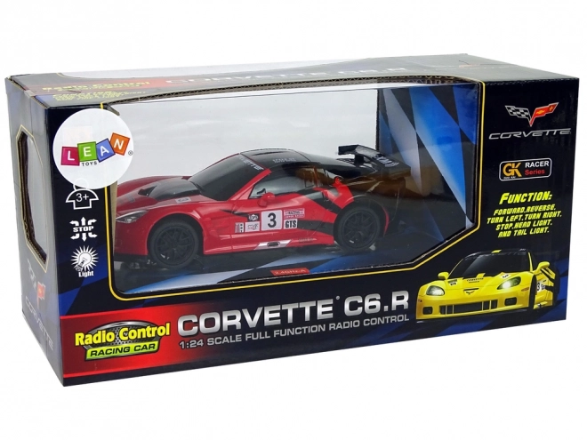 Športni avto R/C 1:24 Corvette C6.R rdeče z osvetlitvijo
