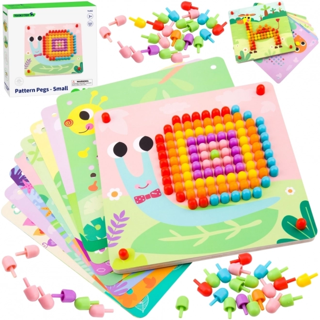 Lesena sestavljanka s kljukicami znamke Tooky Toy