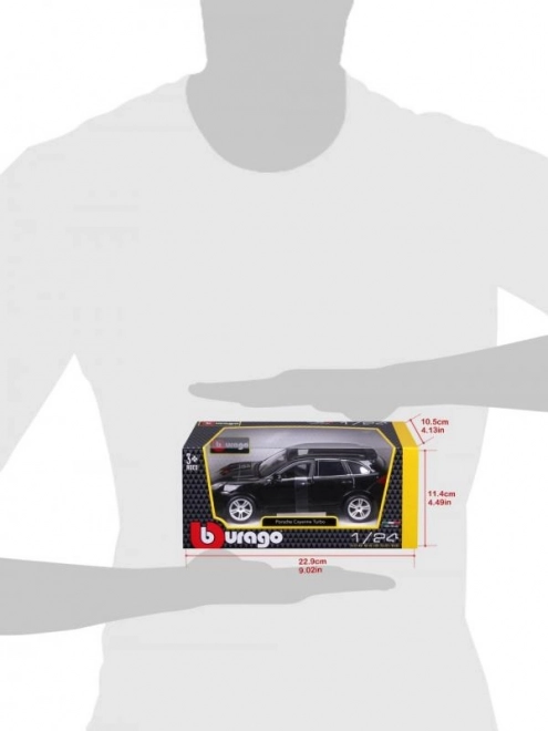 Kovinski model Porsche Cayenne Turbo črn 1/24