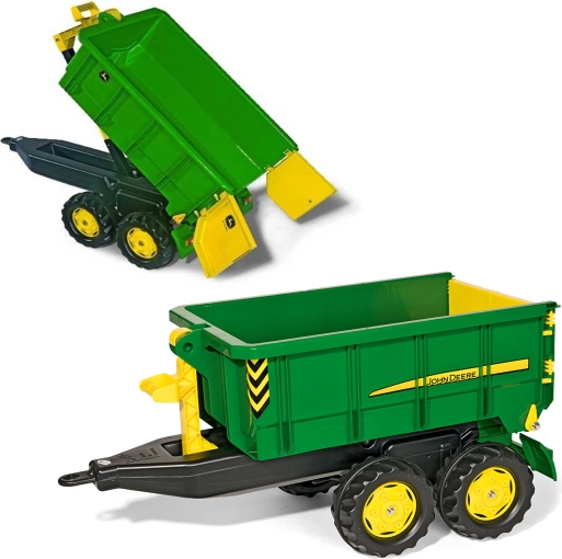 Velik dvonadstaven nagibni priklopnik JOHN DEERE za traktorje Rolly Toys