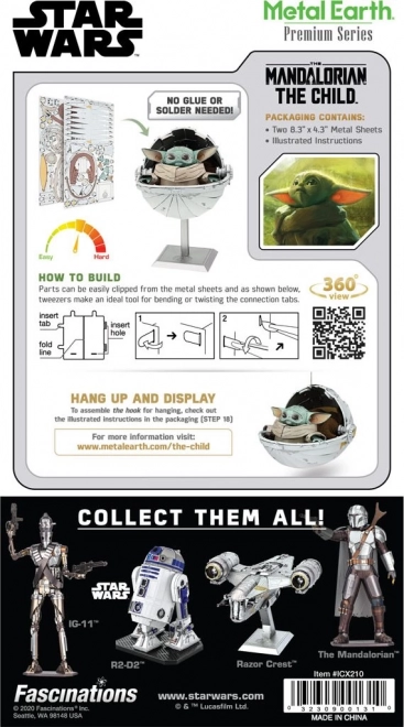 Metal Earth 3D sestavljanka Star Wars Mandalorian: Otrok