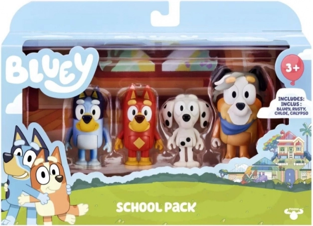 Šolski paket 4 figur Bluey