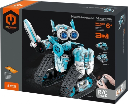 Komplet za sestavljanje programabilnega robota 3v1 RC, 2,4 GHz, 398 kosov