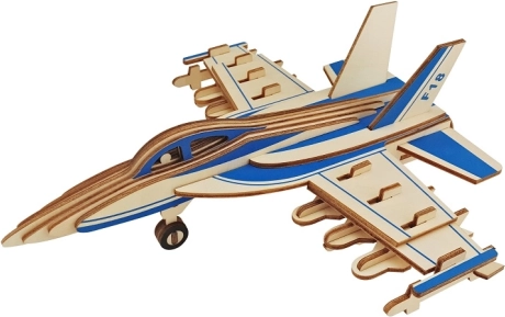 Woodcraft lesene 3D sestavljanke bojno letalo F-18