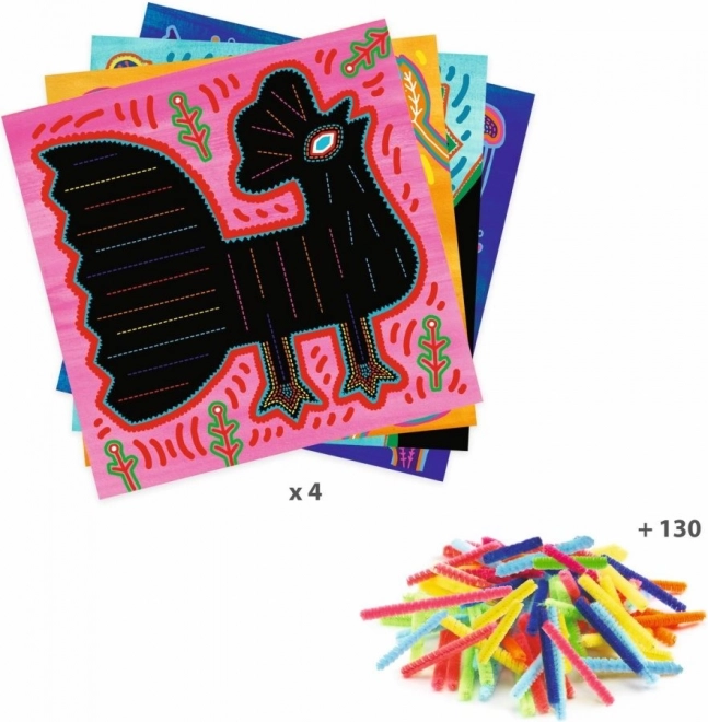 DJECO Kreativni komplet Barvaste gliste