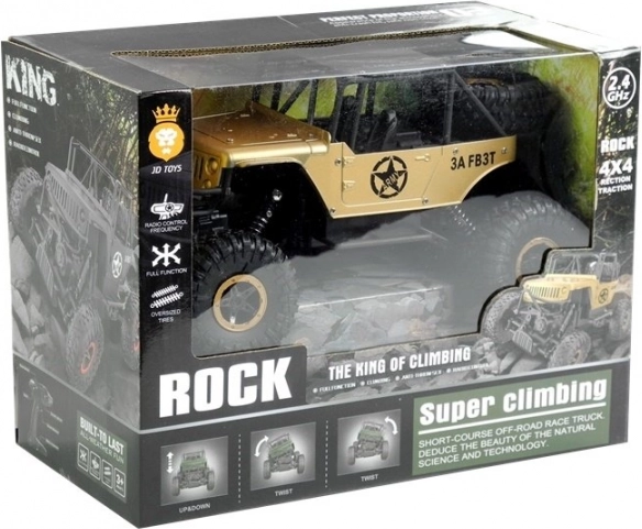 Daljinsko vodeni avto Jeep R/C 1:18 zlati