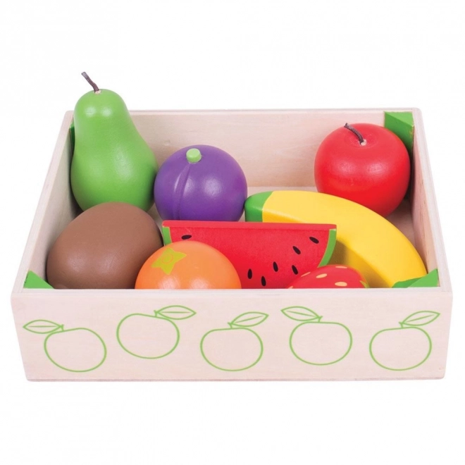 Škatla s sadjem lesene igrače Bigjigs Toys