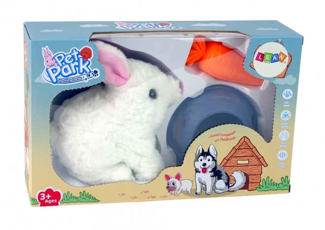 Interaktivni zajček Bunny Rabbit Bela Korenčica Skleda Maskota
