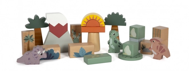 Small foot Lesene kocke Dino