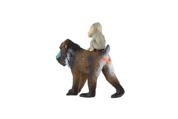 Mandrill samica z mladičem zooted plast 6cm v vrečki