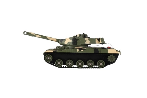 Tank RC plast 27cm 27MHz na baterije + polnilni paket z zvokom v škatli 37x17x19cm