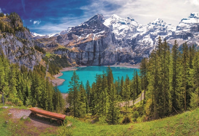 Sestavljanka Jezero Oeschinen Alpe 1500 kosov