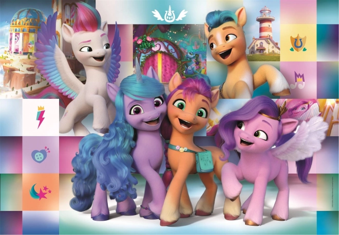 Sestavljanka Clementoni My Little Pony: Vesela druščina MAXI 104 kosov