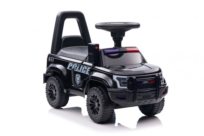 Otroški poganjalec Policija črne barve