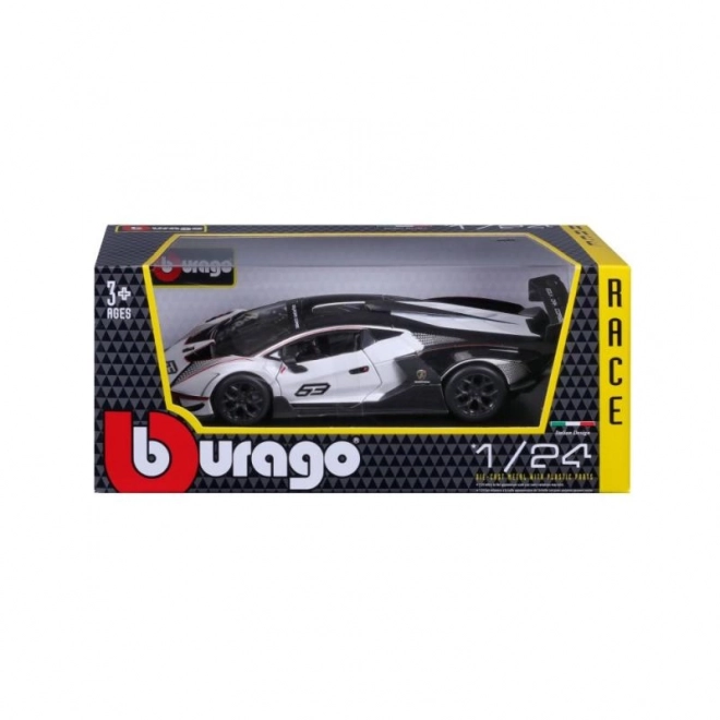 Bburago 1:24 Dirka Lamborghini Essenza SCV12 – Bela