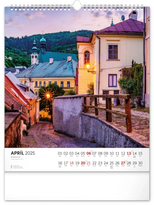 NOTIQUE Stenski koledar Čarobna Slovenija 2025, 30 x 34 cm