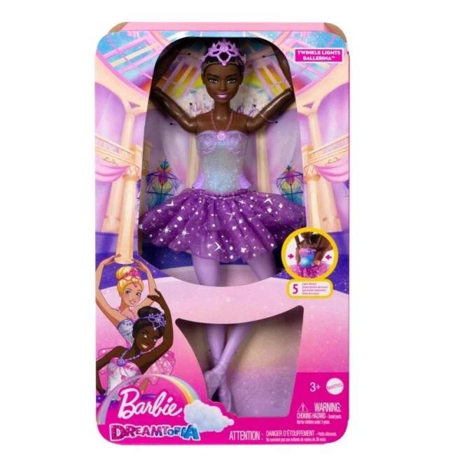 Punčka Barbie Dreamtopia balerina Čarobne Luči Rjavolaska
