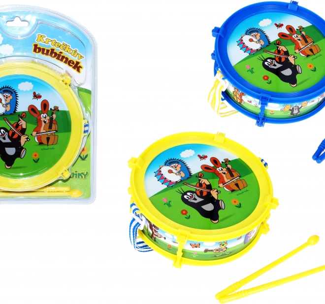 Krtek/Krtkov boben plast 20cm + 2 palčki v škatli