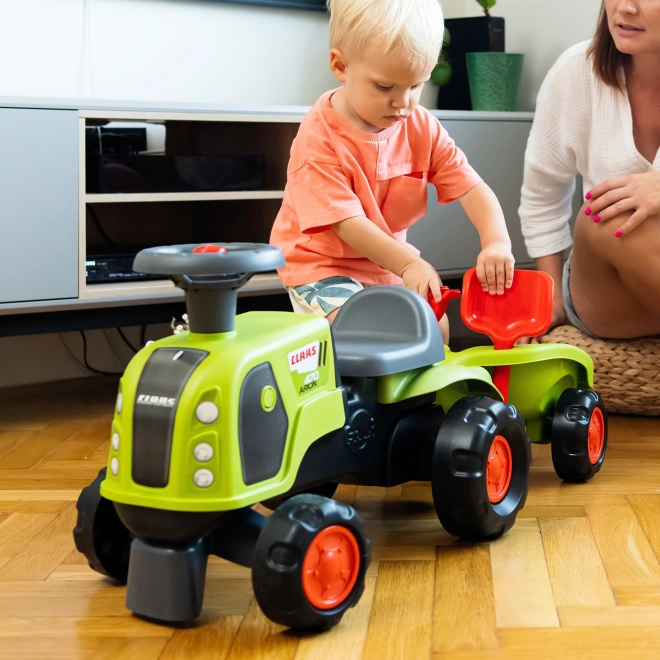 Falk otroški traktor Claas 470 Arion zelen z prikolico in kompletom za pesek