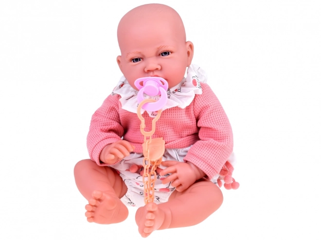 Interaktivna otroška punčka 45 cm v roza kompletu