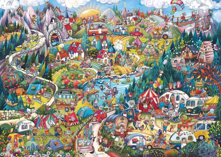 Sestavljanka 2000 koščkov Aktivni vikend RITA BERGMAN (sestavljanka + plakat)