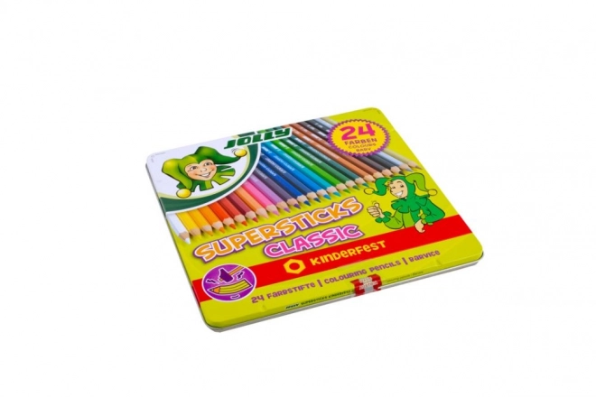 Supersticks 24 barv v kovinski škatli