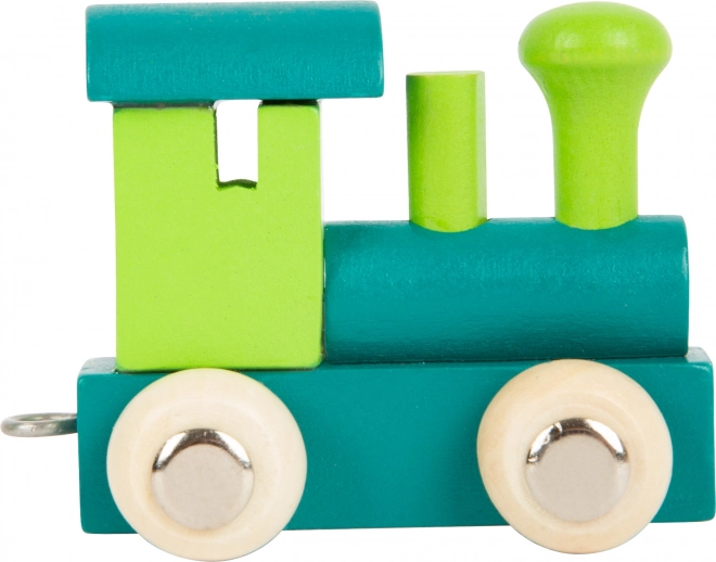 Zelena lesena lokomotiva SMALL FOOT