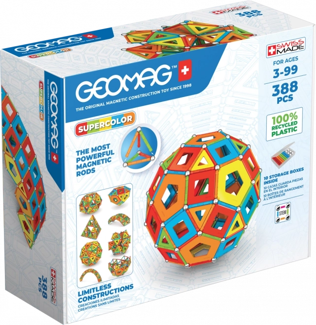 Geomag supercolor gradbeni komplet 388 delov