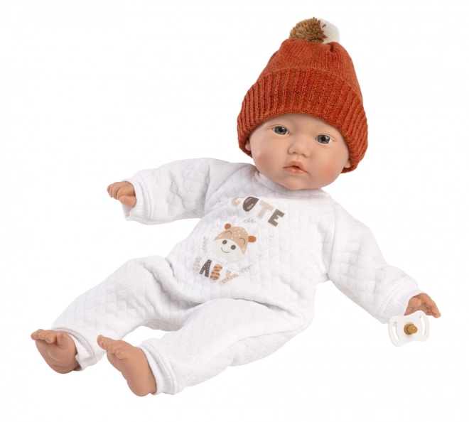 Llorens 63304 LITTLE BABY - realistična punčka dojenček z mehkim tekstilnim telesom - 32 cm