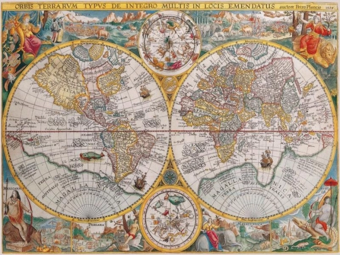 Ravensburger sestavljanka zgodovinski zemljevid 1500 koščkov