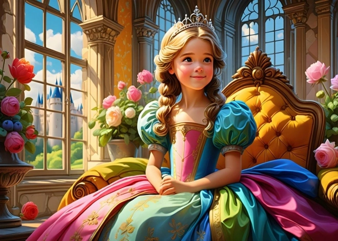 Sestavljanka Princesa na prestolu 500 koščkov