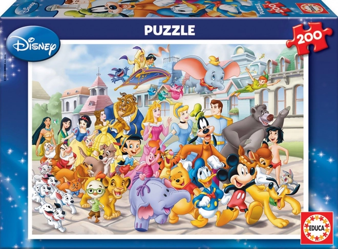 EDUCA Puzzle Sprehod likov Disney 200 kosov