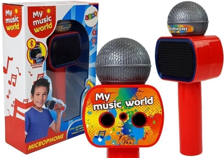 Otroški brezžični karaoke mikrofon Bluetooth rdeč
