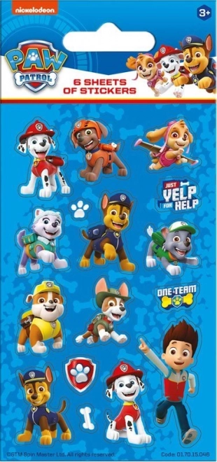 NICKELODEON Nalepke Tačja patrulja v modri